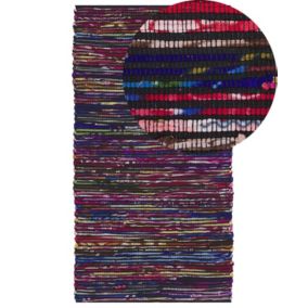 Dywan 80 x 150 cm wielokolorowy czarny Bartin 1 szt.