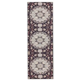 Dywan 80 x 240 cm czarno-beżowy Aritas 1 szt.