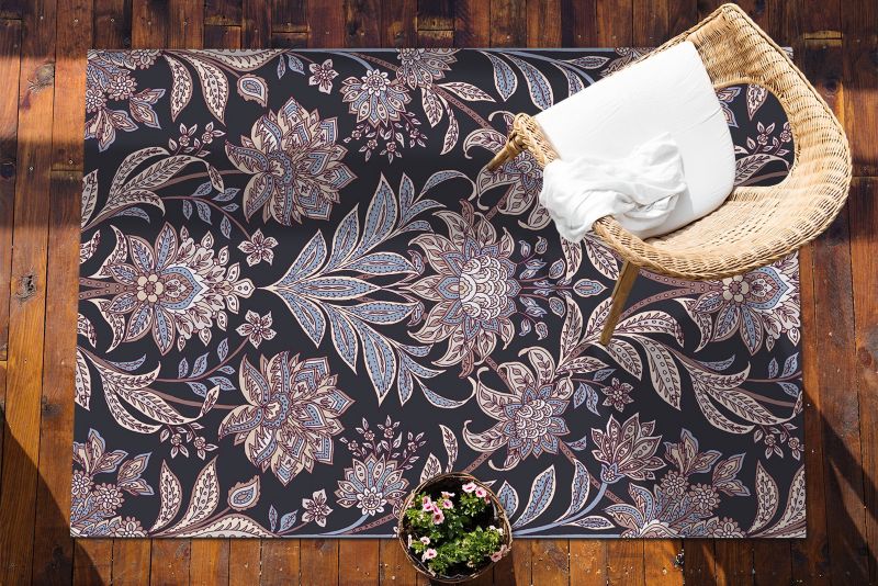 Dywan Balkonowy Tulup 140x210 cm Balkon Ogród Patio Nadruk Paisley 1 szt.