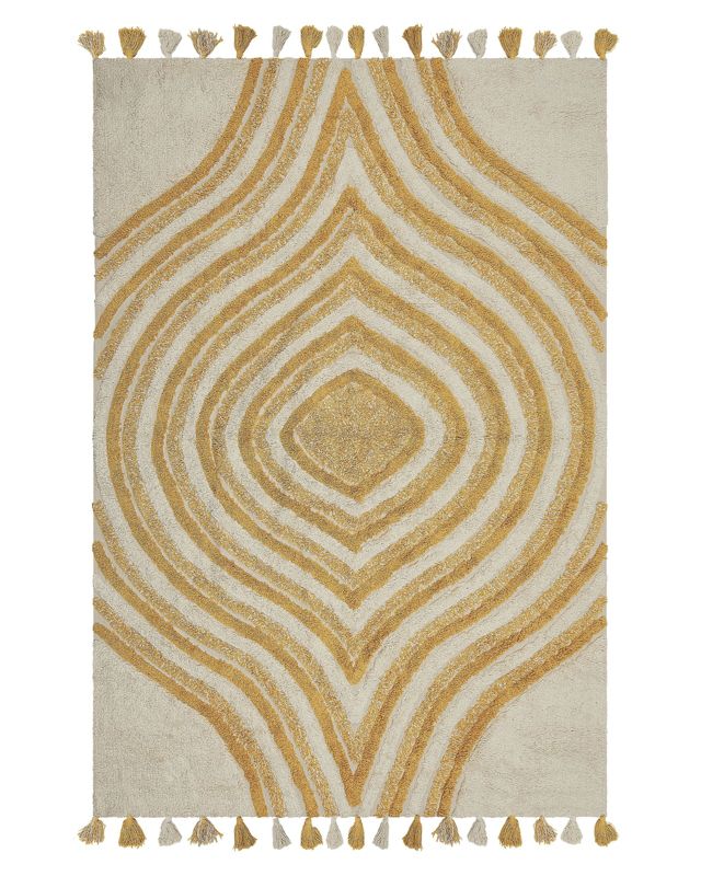 Dywan bawełniany 140 x 200 cm beżowo-żółty Bingol 1 szt.