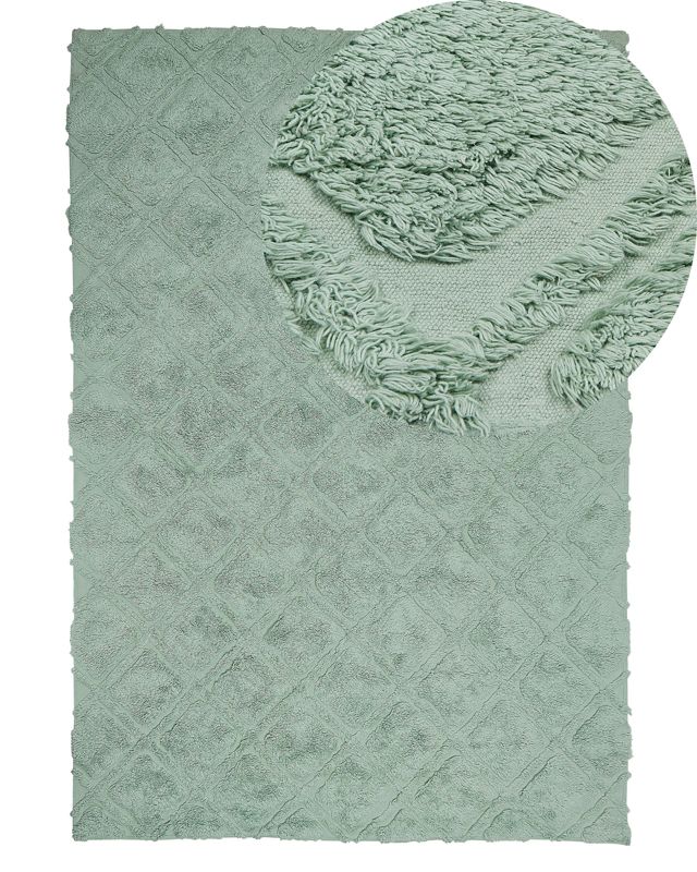 Dywan bawełniany 140 x 200 cm zielony Hatay 1 szt.