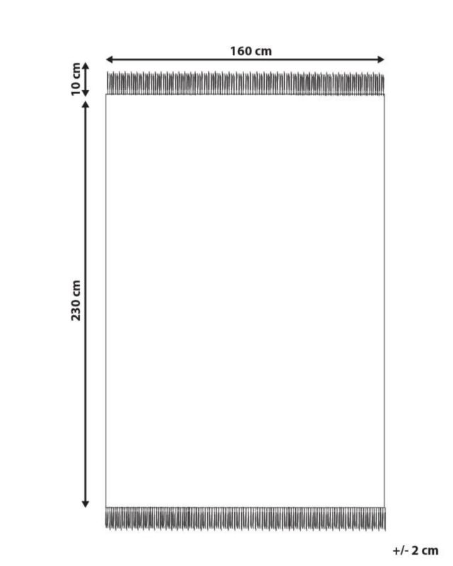 Dywan bawełniany 160 x 230 cm beżowo-czarny Sazli 1 szt.