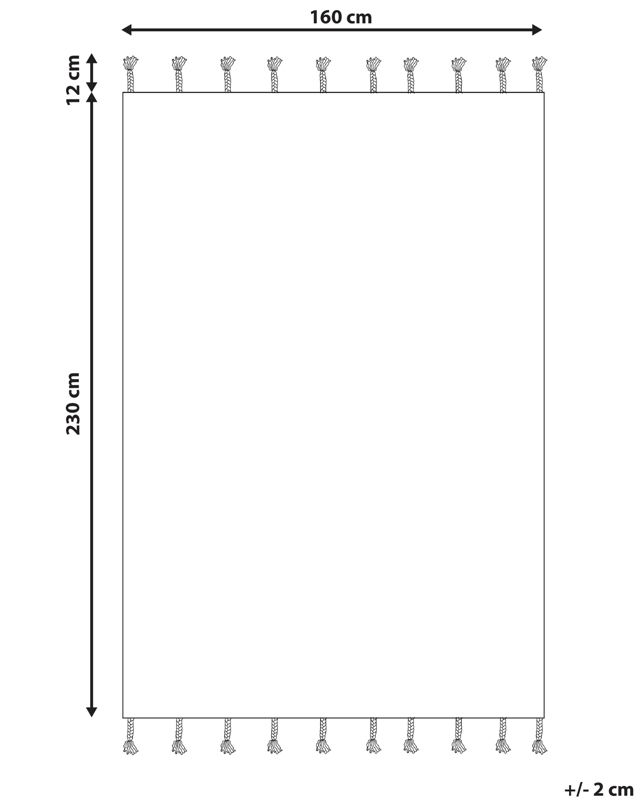 Dywan bawełniany 160 x 230 cm beżowo-niebieski Erzincan 1 szt.