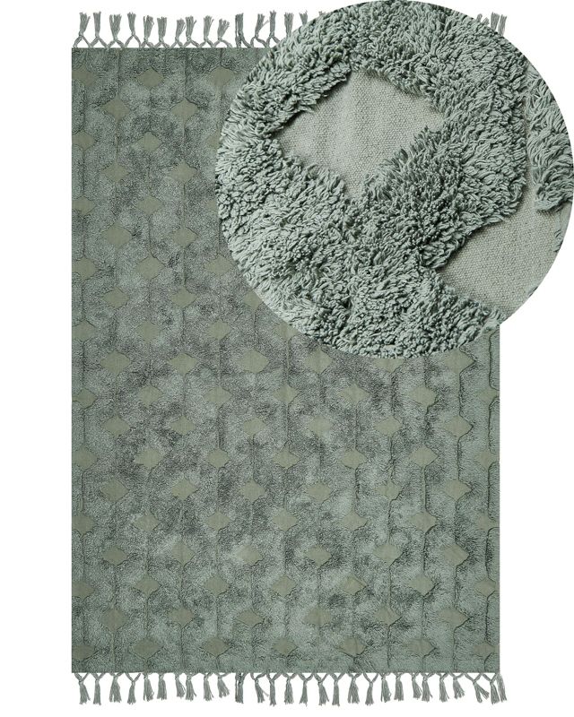 Dywan bawełniany 160 x 230 cm zielony Kars 1 szt.