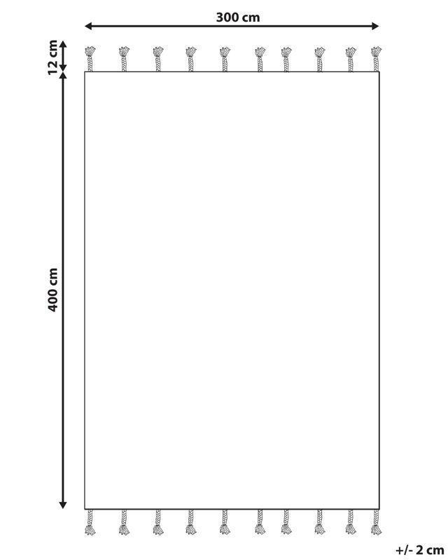 Dywan bawełniany 300 x 400 cm wielokolorowy Zeynak 1 szt.