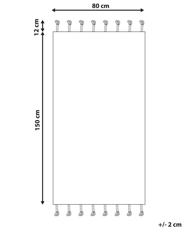 Dywan bawełniany 80 x 150 cm beżowo-niebieski Erzincan 1 szt.