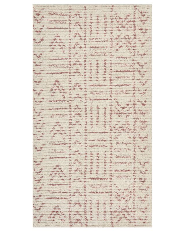 Dywan bawełniany 80 x 150 cm beżowo-różowy Edirne 1 szt.