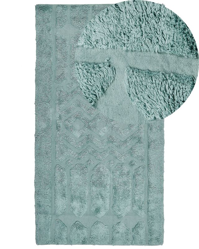 Dywan bawełniany 80 x 150 cm miętowy Sirnak 1 szt.