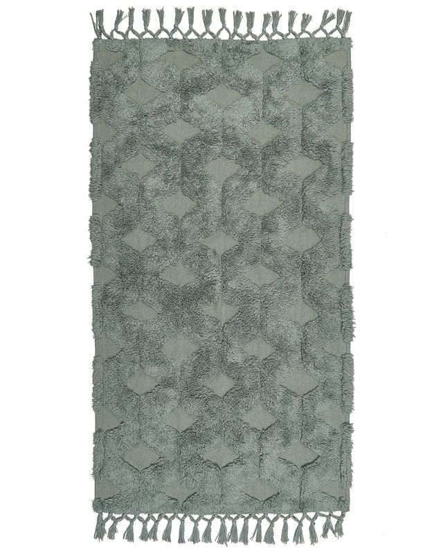 Dywan bawełniany 80 x 150 cm zielony Kars 1 szt.