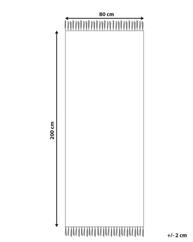 Dywan bawełniany 80 x 200 cm beżowo-niebieski Manavgat 1 szt.