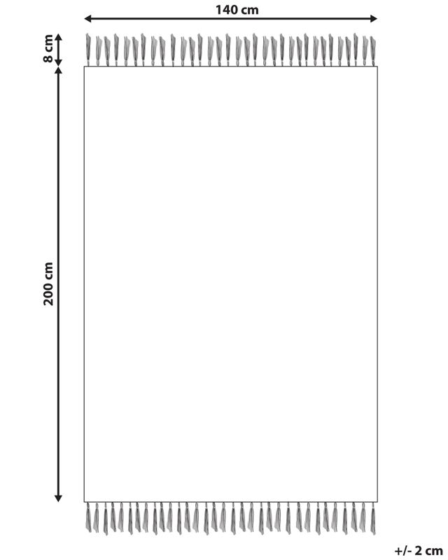 Dywan bawełniany kilim 140 x 200 cm beżowo-czarny Niavan 1 szt.