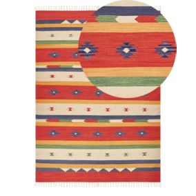 Dywan bawełniany kilim 140 x 200 cm wielokolorowy Alapars 1 szt.