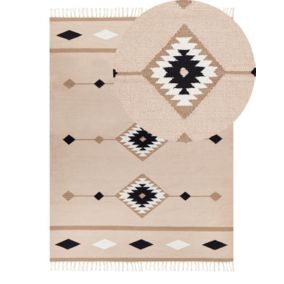 Dywan bawełniany kilim 140 x 200 cm wielokolorowy Berdik 1 szt.