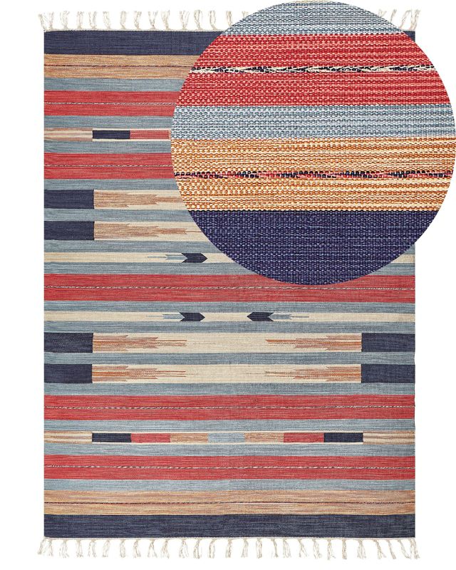 Dywan bawełniany kilim 140 x 200 cm wielokolorowy Gandzak 1 szt.
