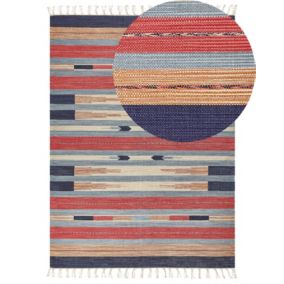 Dywan bawełniany kilim 140 x 200 cm wielokolorowy Gandzak 1 szt.