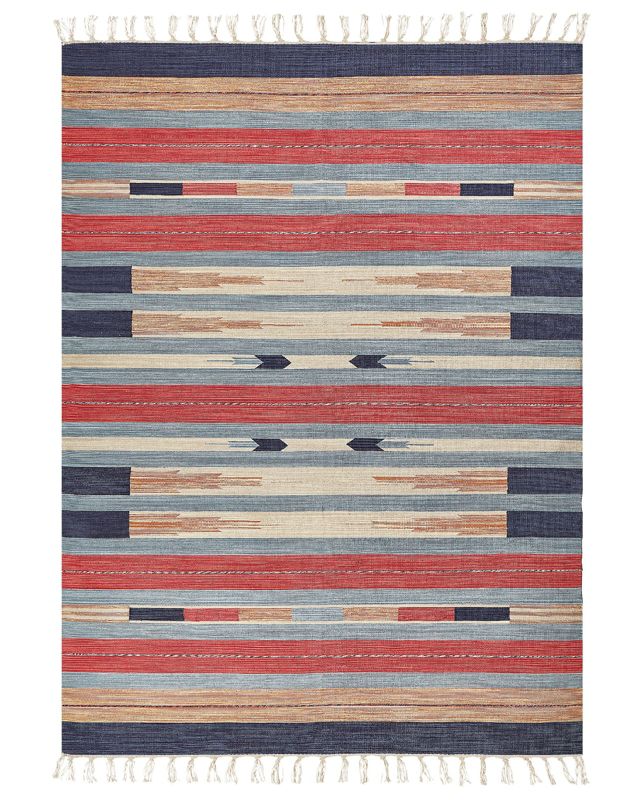 Dywan bawełniany kilim 140 x 200 cm wielokolorowy Gandzak 1 szt.