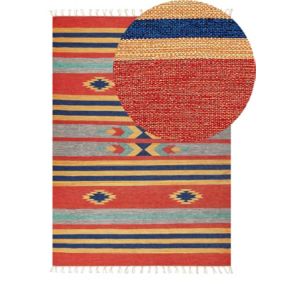 Dywan bawełniany kilim 140 x 200 cm wielokolorowy Hatis 1 szt.