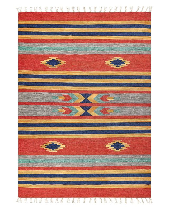 Dywan bawełniany kilim 140 x 200 cm wielokolorowy Hatis 1 szt.