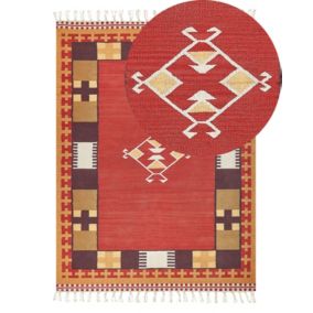 Dywan bawełniany kilim 140 x 200 cm wielokolorowy Parakar 1 szt.