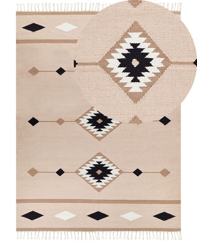 Dywan bawełniany kilim 160 x 230 cm wielokolorowy Berdik 1 szt.