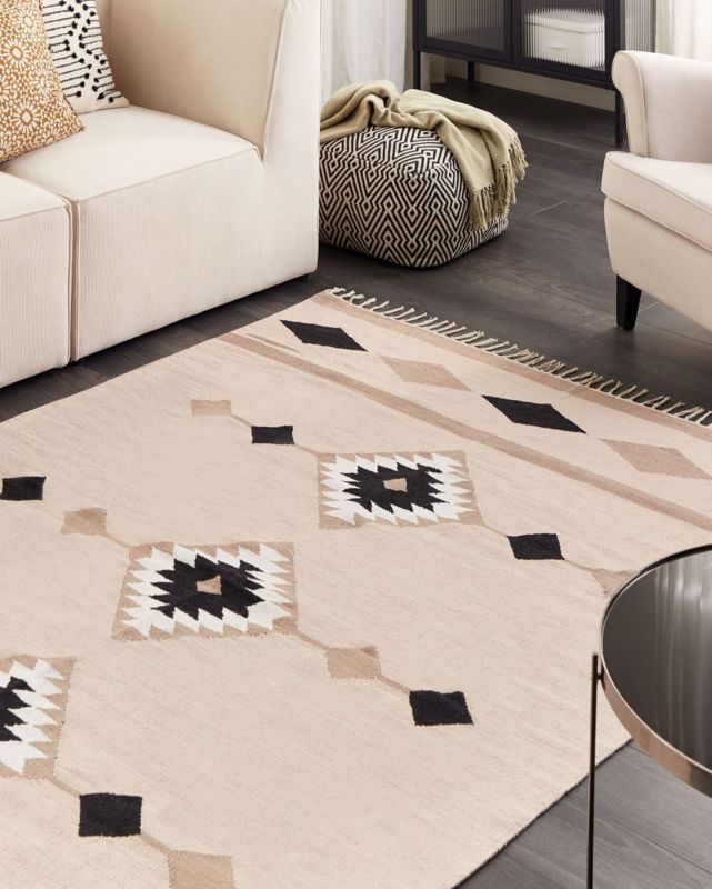 Dywan bawełniany kilim 160 x 230 cm wielokolorowy Berdik 1 szt.