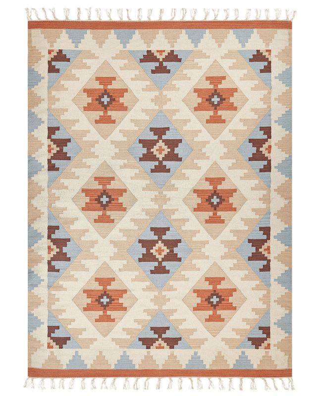 Dywan bawełniany kilim 160 x 230 cm wielokolorowy Dilijan 1 szt.