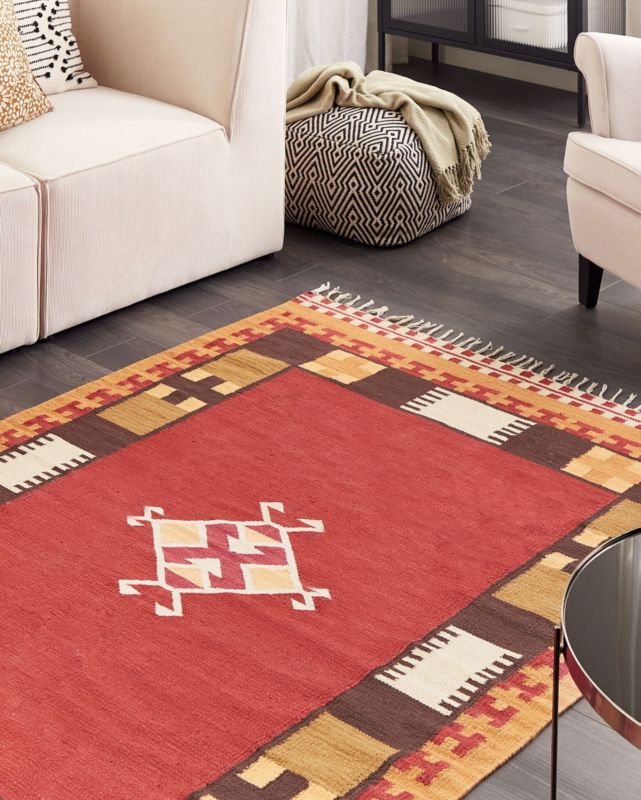 Dywan bawełniany kilim 160 x 230 cm wielokolorowy Parakar 1 szt.