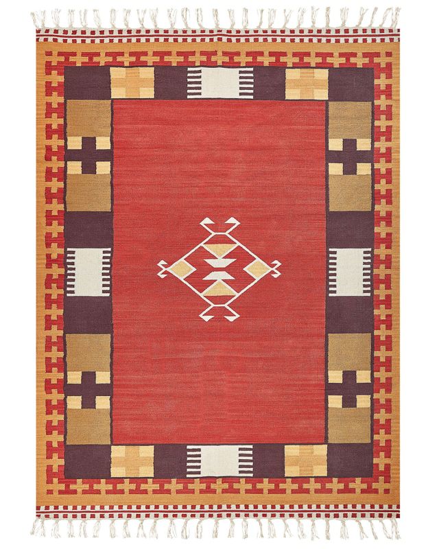 Dywan bawełniany kilim 160 x 230 cm wielokolorowy Parakar 1 szt.