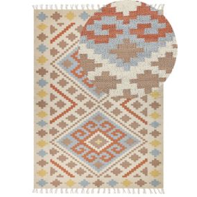 Dywan bawełniany kilim 200 x 300 cm wielokolorowy Atan 1 szt.
