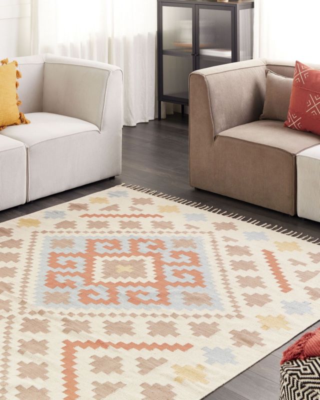 Dywan bawełniany kilim 200 x 300 cm wielokolorowy Atan 1 szt.