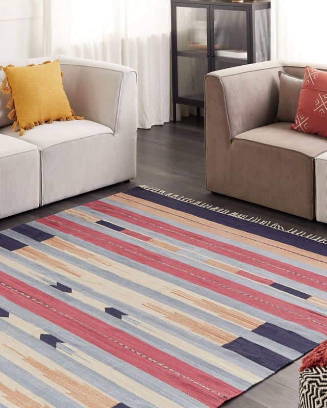 Dywan bawełniany kilim 200 x 300 cm wielokolorowy Gandzak 1 szt.