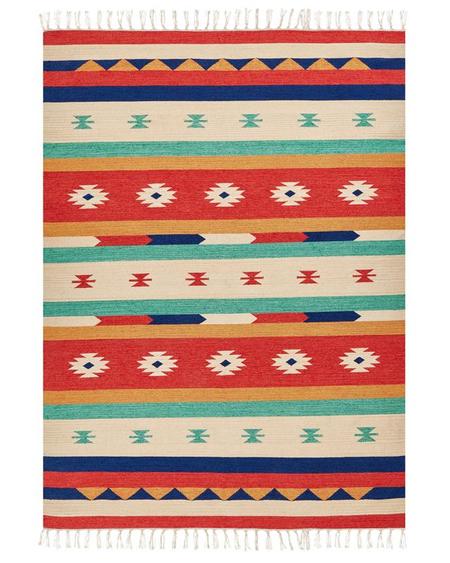 Dywan bawełniany kilim 200 x 300 cm wielokolorowy Margara 1 szt.