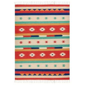 Dywan bawełniany kilim 200 x 300 cm wielokolorowy Margara 1 szt.