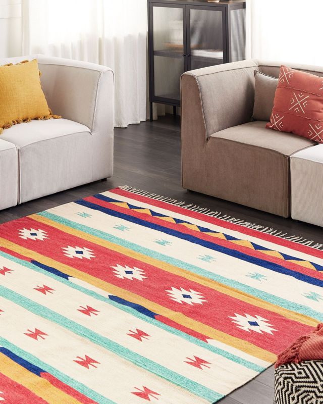 Dywan bawełniany kilim 200 x 300 cm wielokolorowy Margara 1 szt.