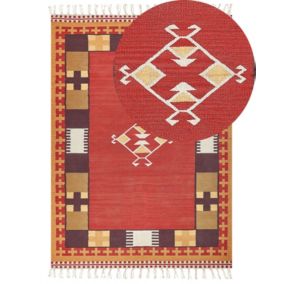 Dywan bawełniany kilim 200 x 300 cm wielokolorowy Parakar 1 szt.