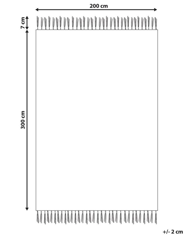 Dywan bawełniany kilim 200 x 300 cm wielokolorowy Parakar 1 szt.