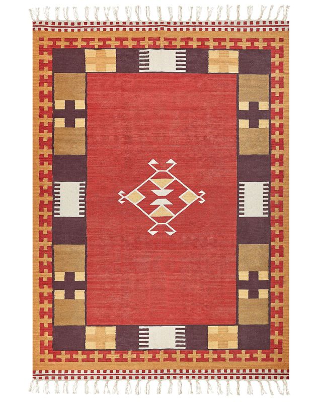 Dywan bawełniany kilim 200 x 300 cm wielokolorowy Parakar 1 szt.