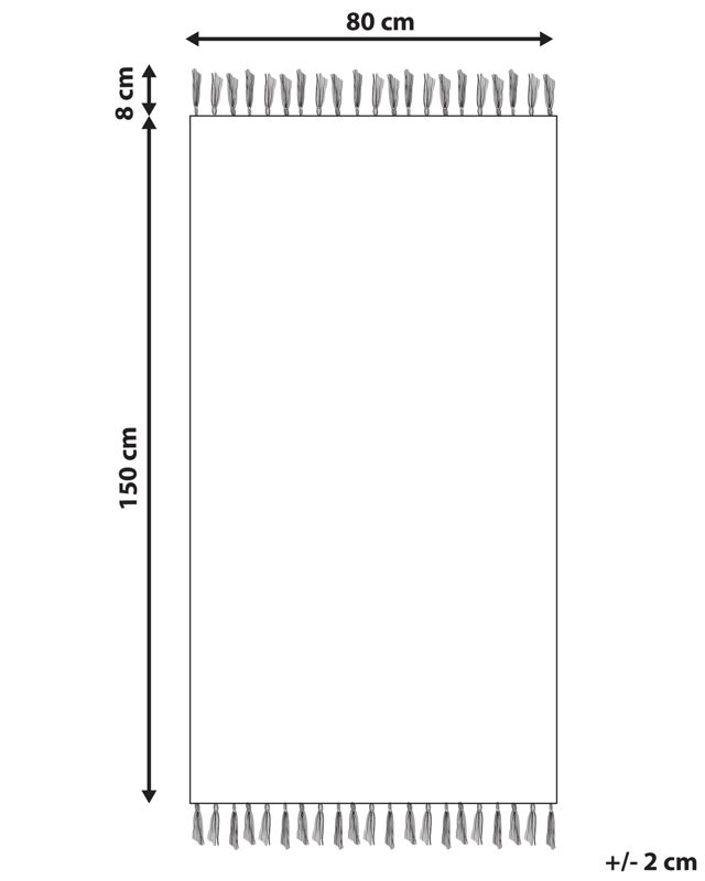 Dywan bawełniany kilim 80 x 150 cm beżowo-czarny Niavan 1 szt.