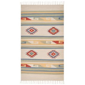 Dywan bawełniany kilim 80 x 150 cm wielokolorowy Aparan 1 szt.