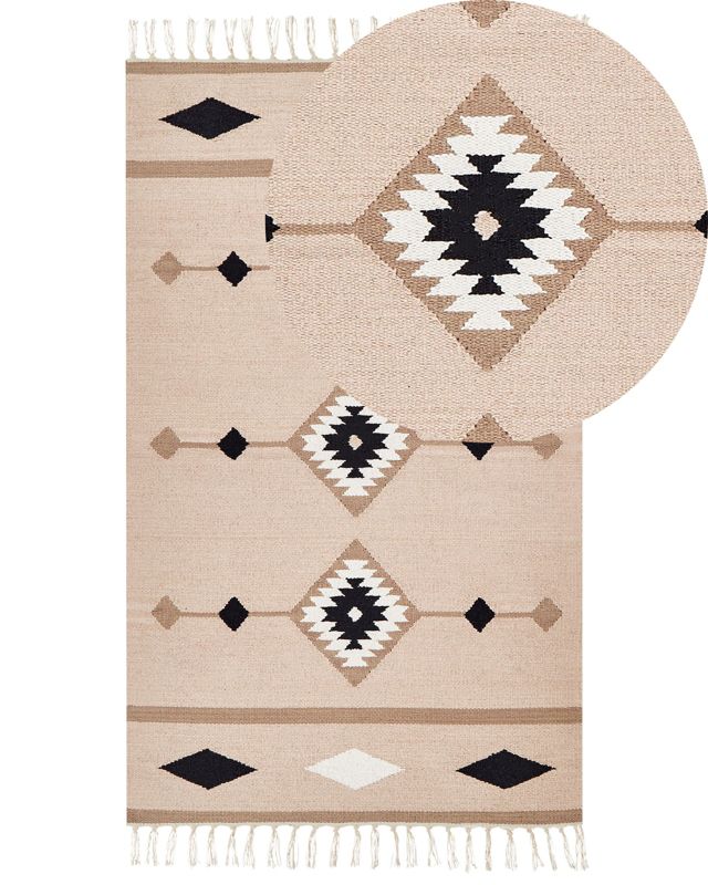 Dywan bawełniany kilim 80 x 150 cm wielokolorowy Berdik 1 szt.