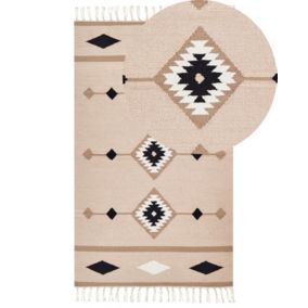 Dywan bawełniany kilim 80 x 150 cm wielokolorowy Berdik 1 szt.