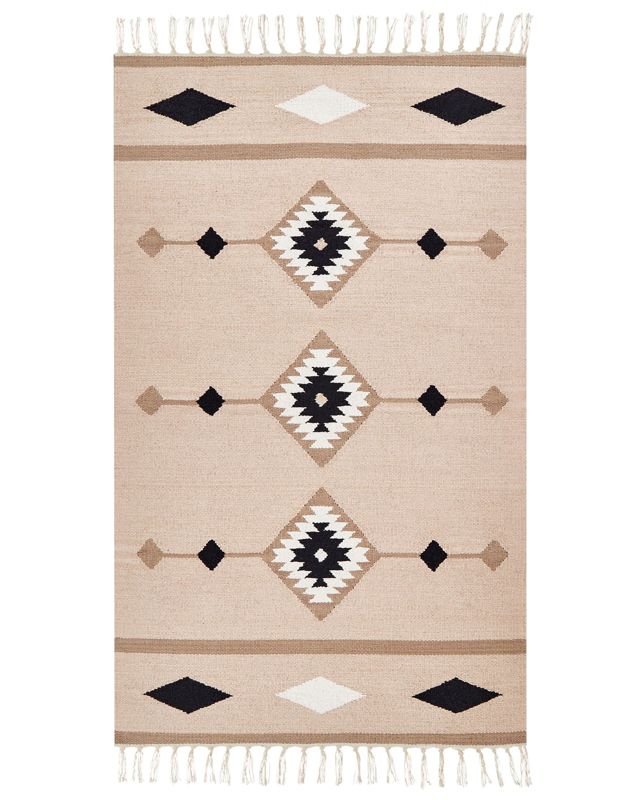 Dywan bawełniany kilim 80 x 150 cm wielokolorowy Berdik 1 szt.