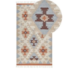 Dywan bawełniany kilim 80 x 150 cm wielokolorowy Dilijan 1 szt.