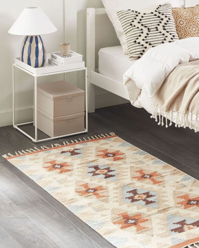 Dywan bawełniany kilim 80 x 150 cm wielokolorowy Dilijan 1 szt.