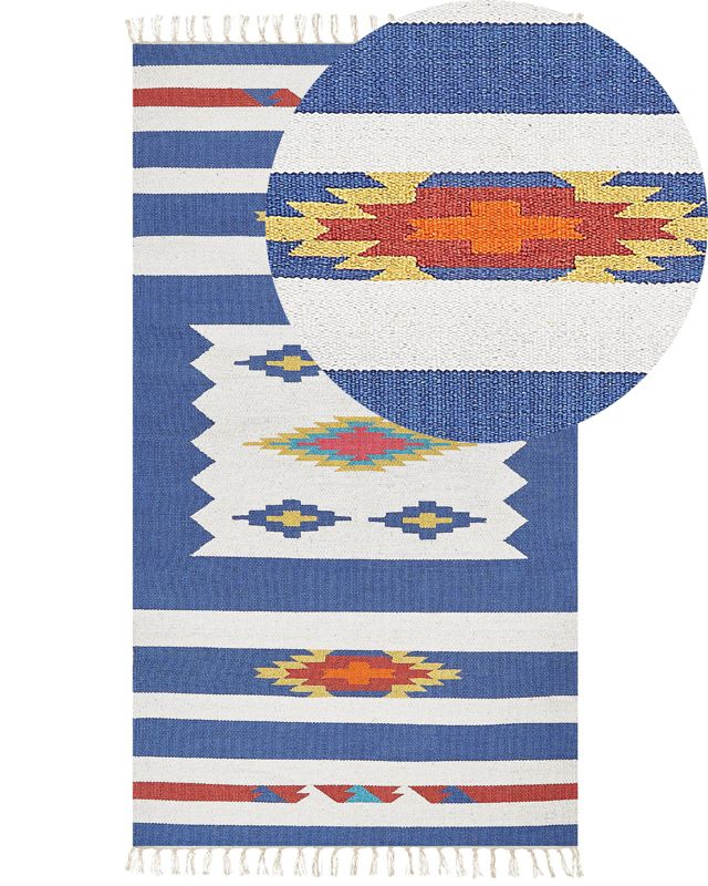 Dywan bawełniany kilim 80 x 150 cm wielokolorowy Varser 1 szt.