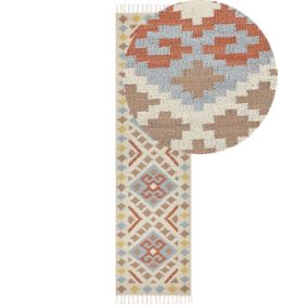 Dywan bawełniany kilim 80 x 300 cm wielokolorowy Atan 1 szt.