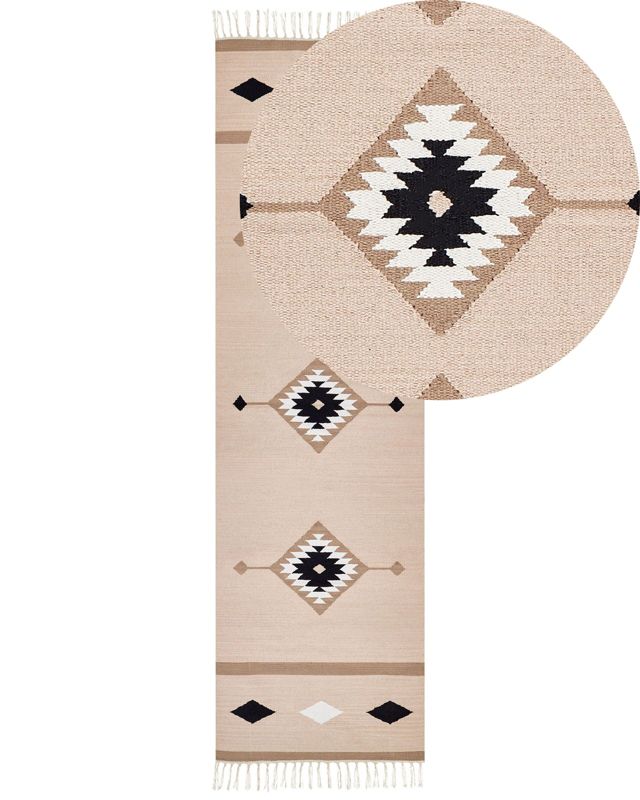 Dywan bawełniany kilim 80 x 300 cm wielokolorowy Berdik 1 szt.