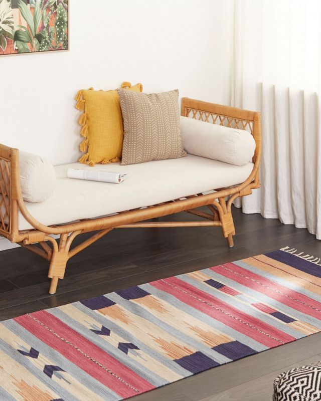 Dywan bawełniany kilim 80 x 300 cm wielokolorowy Gandzak 1 szt.