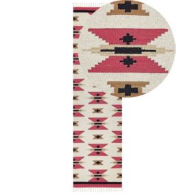 Dywan bawełniany kilim 80 x 300 cm wielokolorowy Garni 1 szt.
