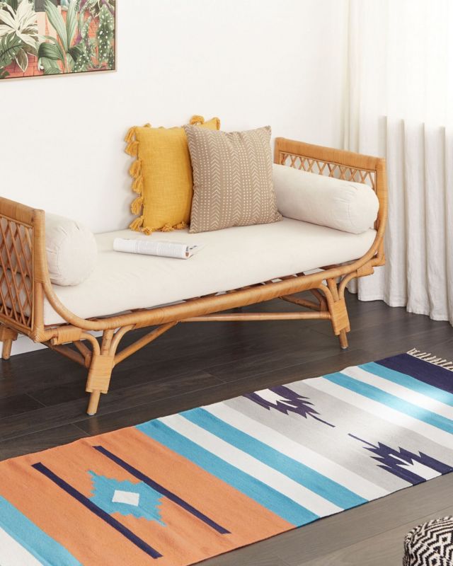 Dywan bawełniany kilim 80 x 300 cm wielokolorowy Noratus 1 szt.